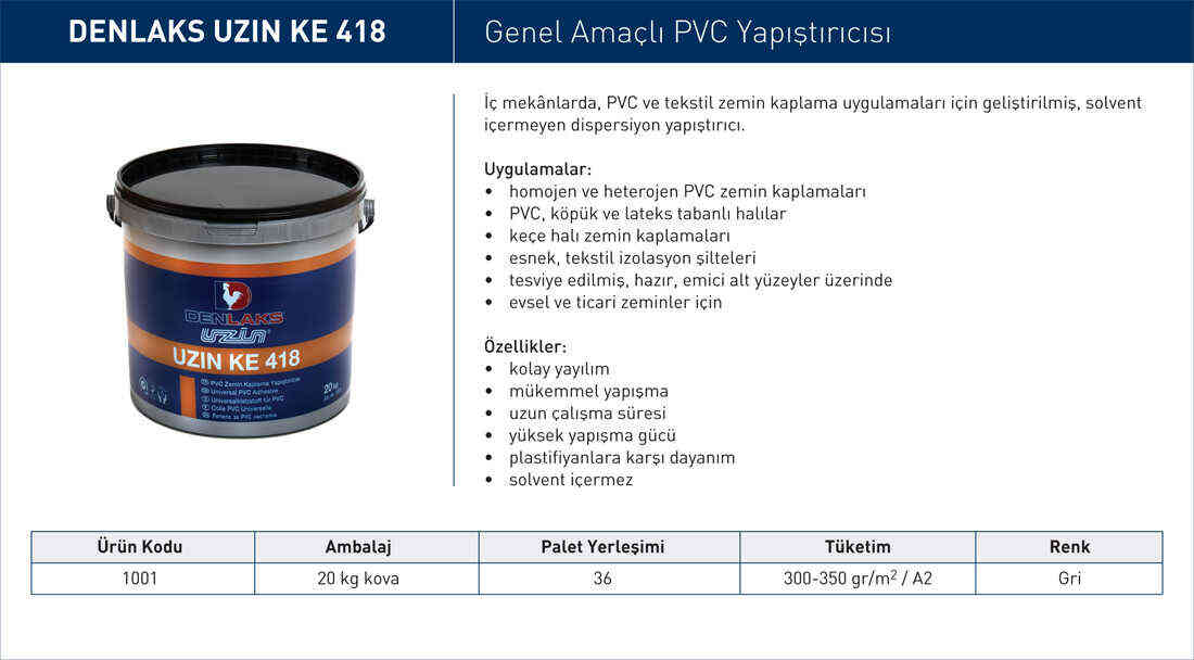 KE 418 Genel Amaçlı PVC Yapıştırıcısı