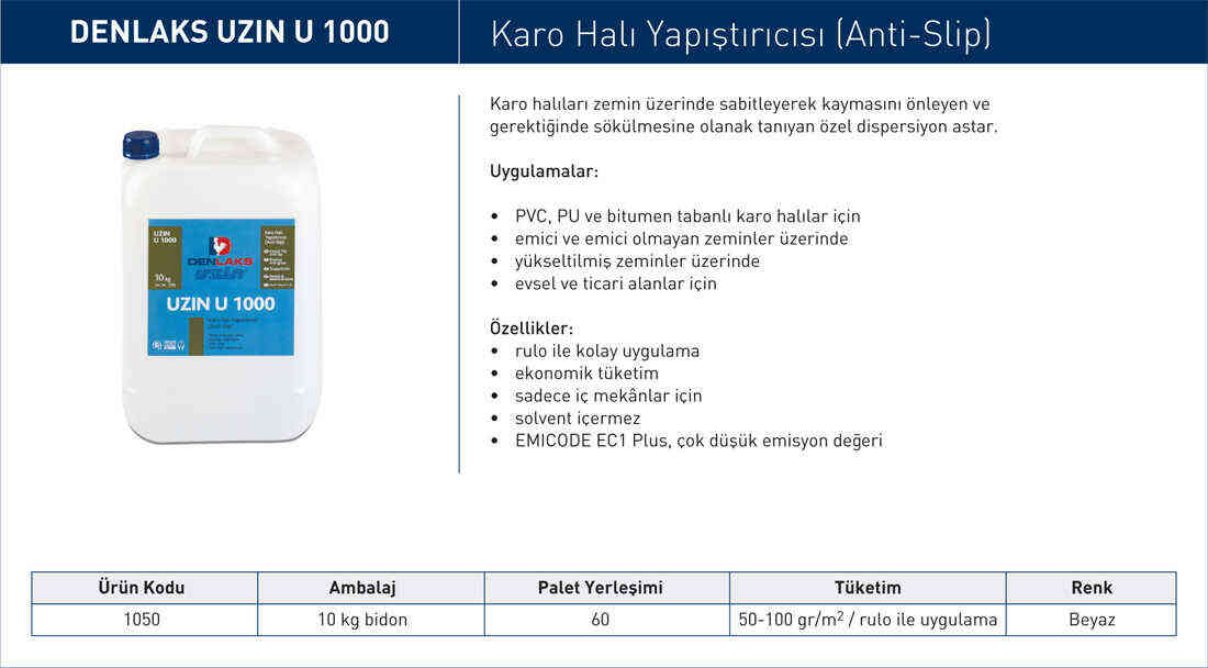 C500 Anti Slip Karo Halı Yapıştırıcısı